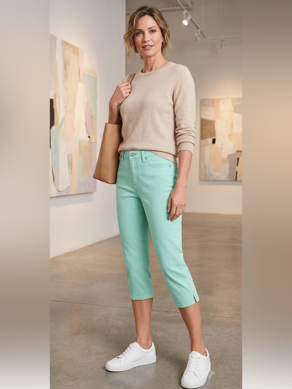Talbots Mint Capri Jeans